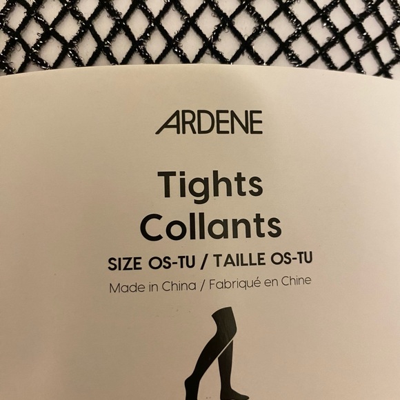 Ardene Sparkly Black Fishnet Tights - Picture 2 of 3